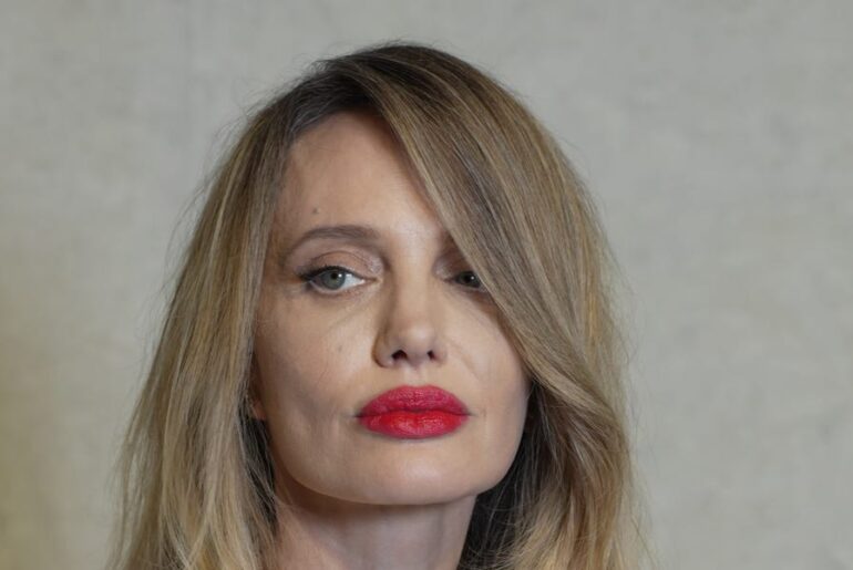 Angelina Jolie Debuts Blond Hair Transformation and Red Lipstick at Tom Ford Event in Shanghai