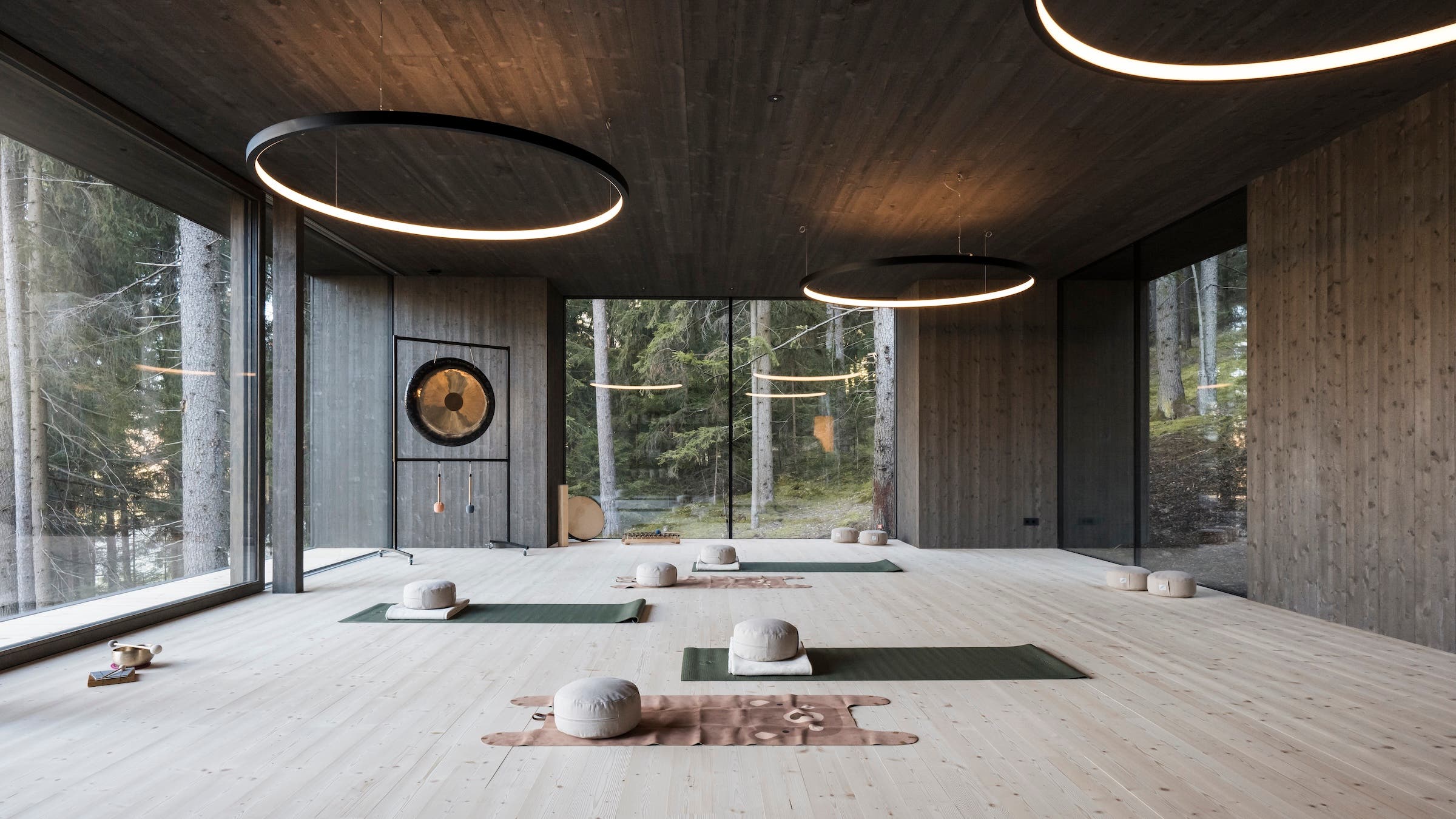 A yoga studio at Aki, a good location for a family wellness retreat