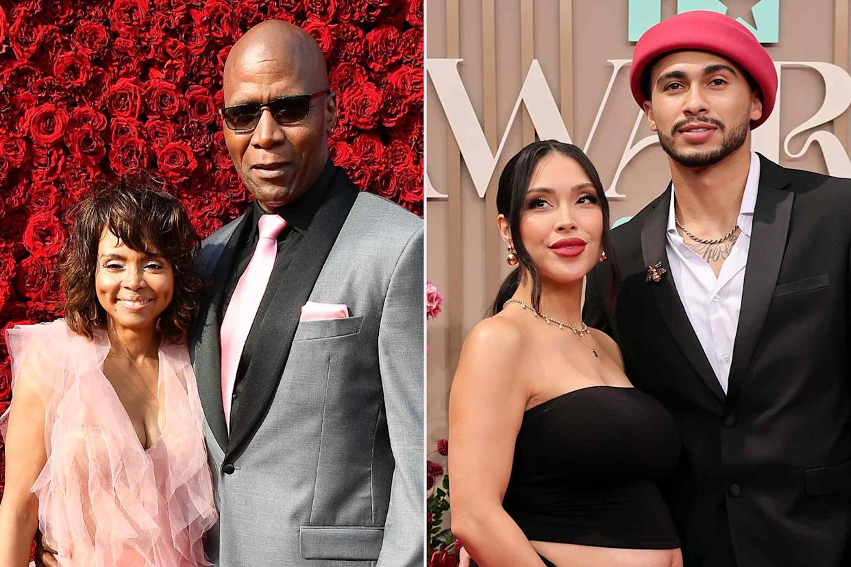 Debbi Morgan and Jeffrey Winston attend Tyler Perry Studios grand opening gala on October 05, 2019 in Atlanta, Georgia ; Vanessa Martinez and Xavier Smalls attend the 2025 BET Awards on June 09, 2025 in Los Angeles, California.Credit: Paras Griffin/Getty ; Emma McIntyre/Getty