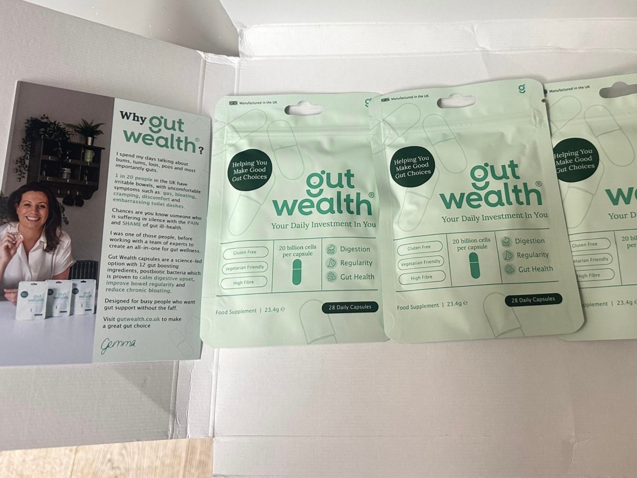 The gut wealth protocol lasts 12 weeks but I felt an improvement after just two