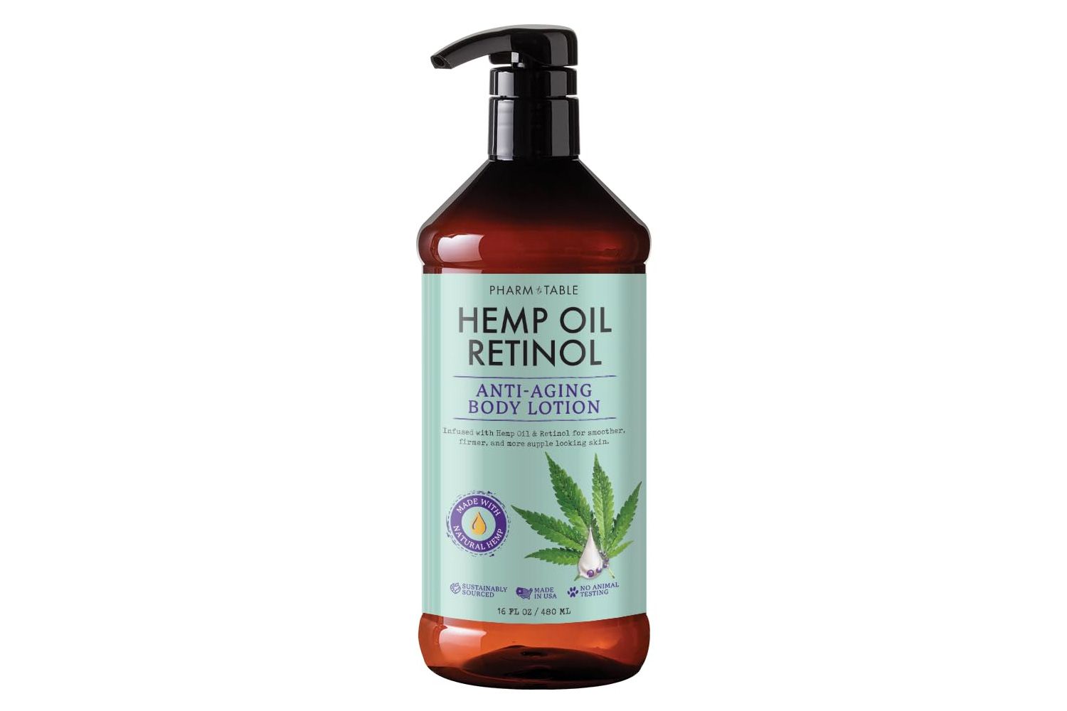  PHARM TO TABLE Hemp Oil Retinol Anti Aging Body Lotion