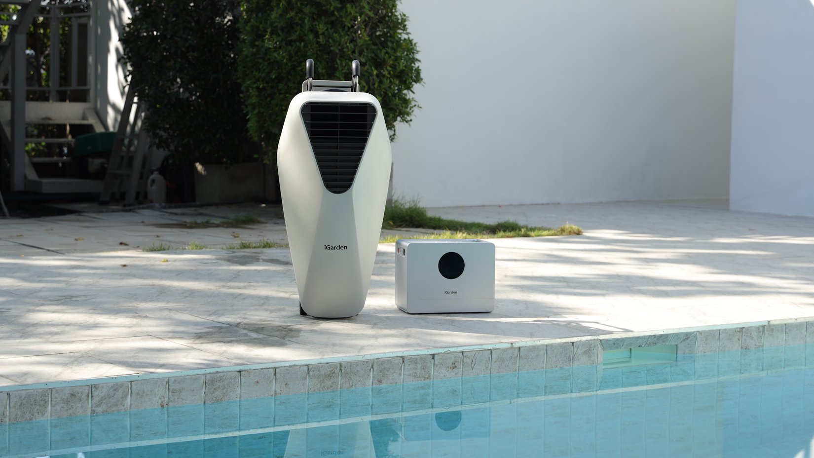 iGarden Swim Jet Series X beside pool