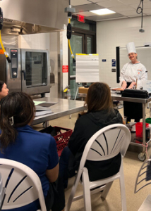 Chef teaching a class