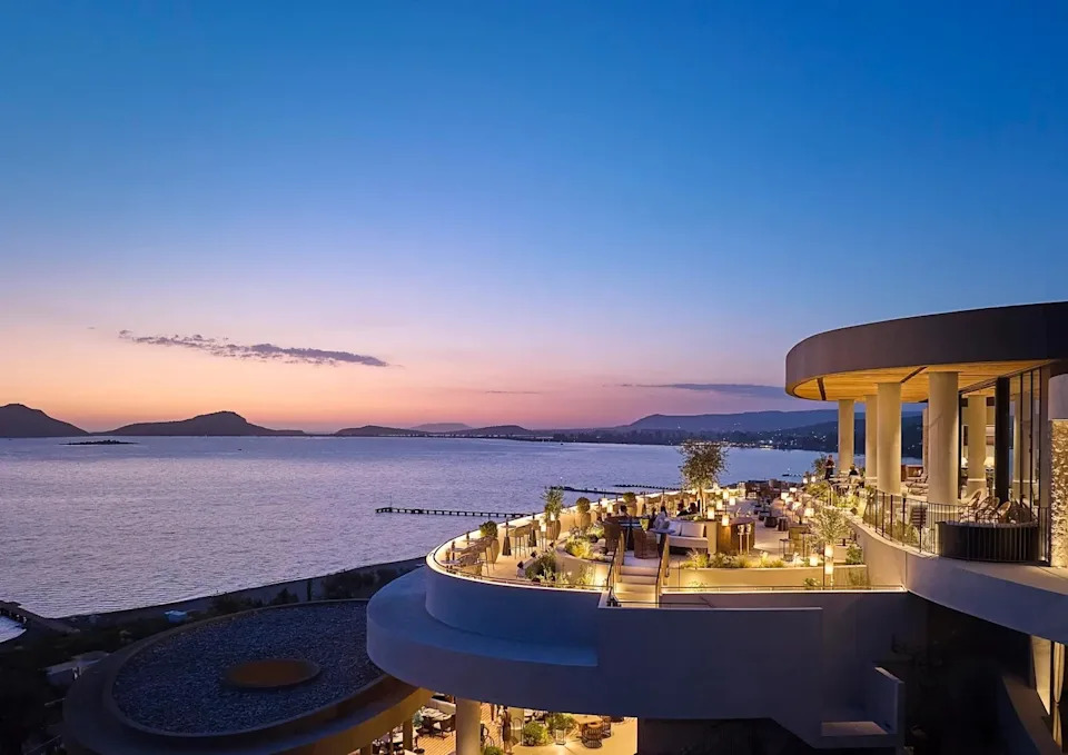 Mandarin Oriental Costa Navarino hillside beachfront resort Ionian Sea Greece spring 2026