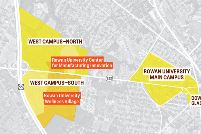A map of Rowan University