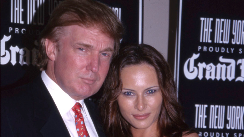Donald Trump and Melania Trump attend 36th Annual New York Film Festival at Avery Fisher Hall, September 25, 1998, in New York City