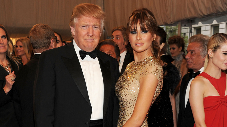 Donald Trump and Melania Trump-Trump attend the 