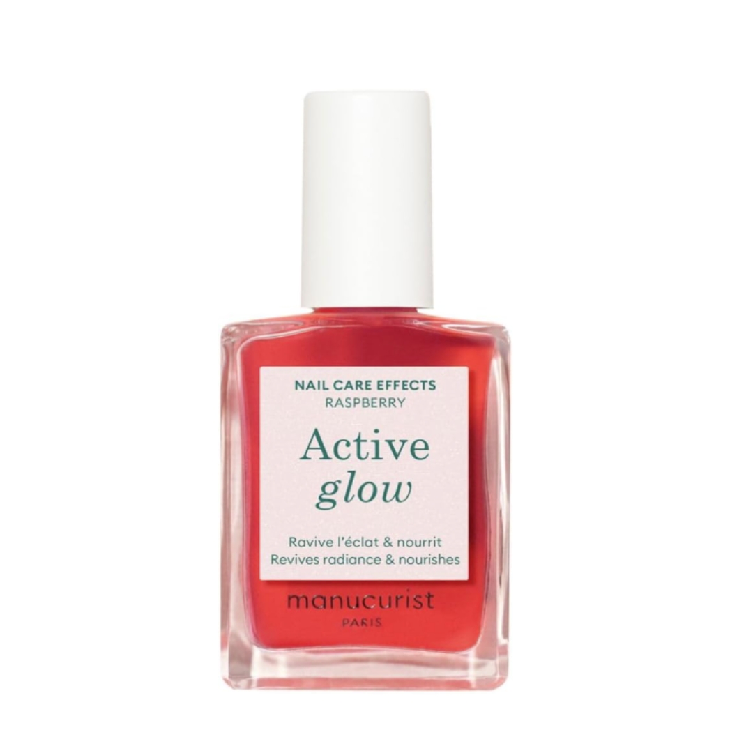A product shot of the Manucurist Active Glow in shade Raspberry, on a white background