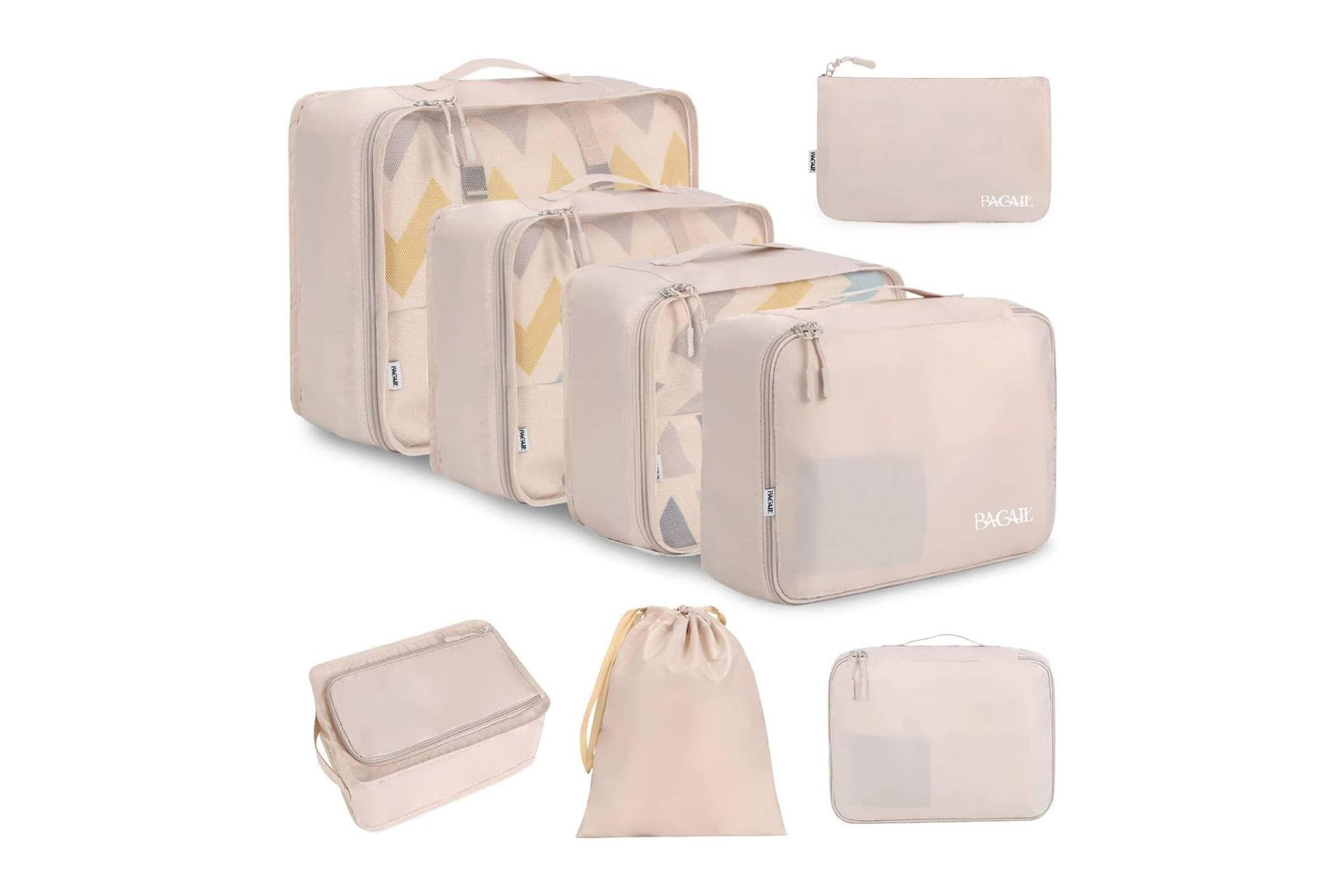 A set of 8 packing cubes