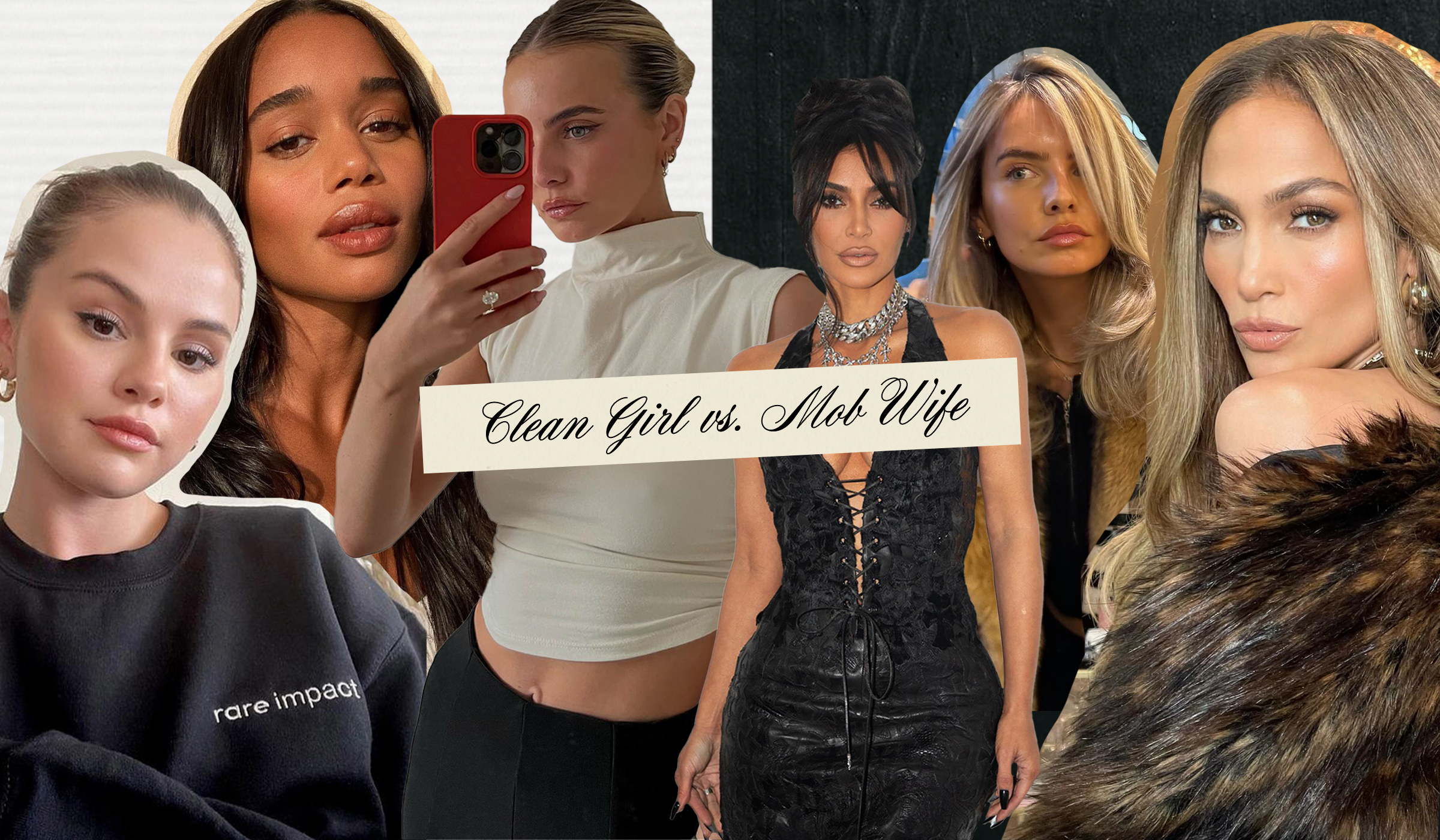 Internet beauty aesthetics collage