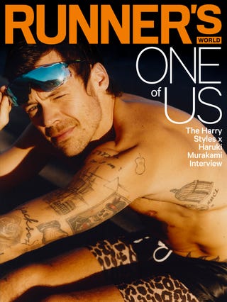magazine cover featuring an athletic person with tattoos and animalprint shorts