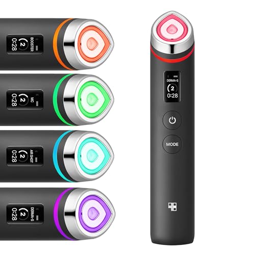 Medicube Booster Pro | 6-In-1 Real Glass Glow Beauty Massager | for Clear, Radiant, Firmer-Looking Skin | Korean Skin Care | Black