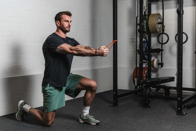 Luke Worthington in action