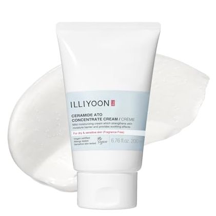 Illiyoon Ceramide Ato Concentrate Cream (200ml, 6.76 Fl Oz) | Moisturizer for Dry&sensitive Skin, 100hr Hydration, Restoring Skin Barrier | Gentle for Infants and Adults | Vegan | Fragrance Free