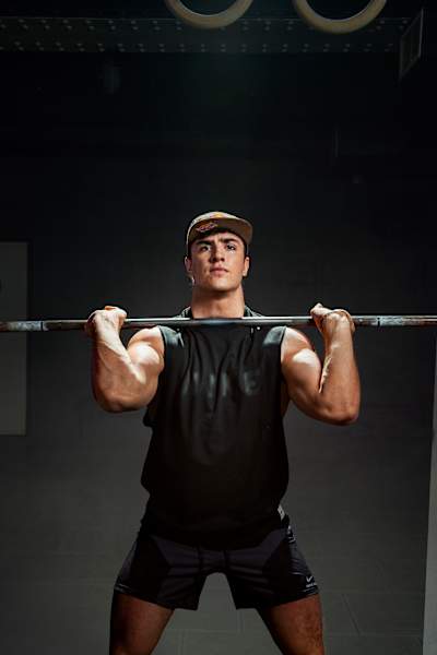 Hoffer often trains alone Victor Hoffer, 22, from Alsace, photographed lifting weights for The Red Bulletin in Paris.