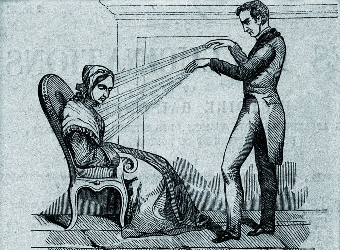18th-century German physician Franz Anton Mesmer treats a patient using magnetism after having them ingest iron. His treatment was dismissed as a psychological factor based on suggestion, but today the placebo effect is being scientifically proven. Provided by Wellcome Collection(W)