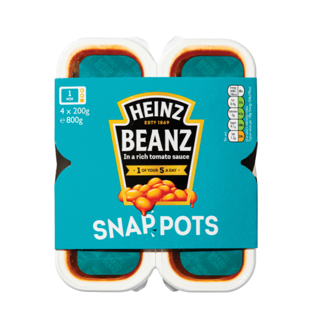 pack of heinz beanz snap pots