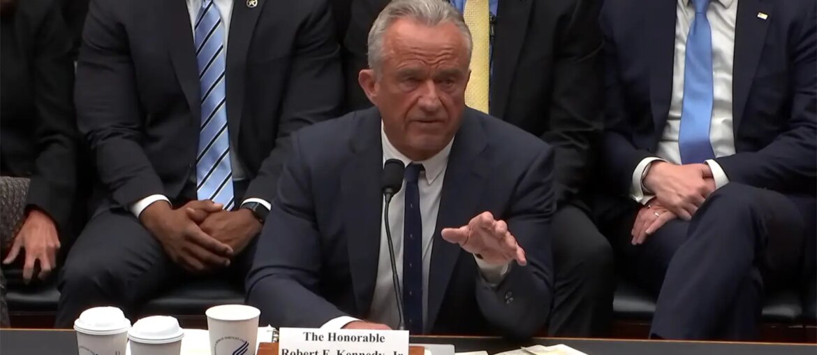 A screenshot of Robert F. Kennedy Jr. speaking during this hearing.