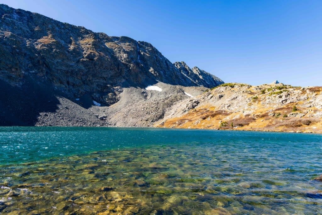 light blue upper mohawk lakes with wind blowing
