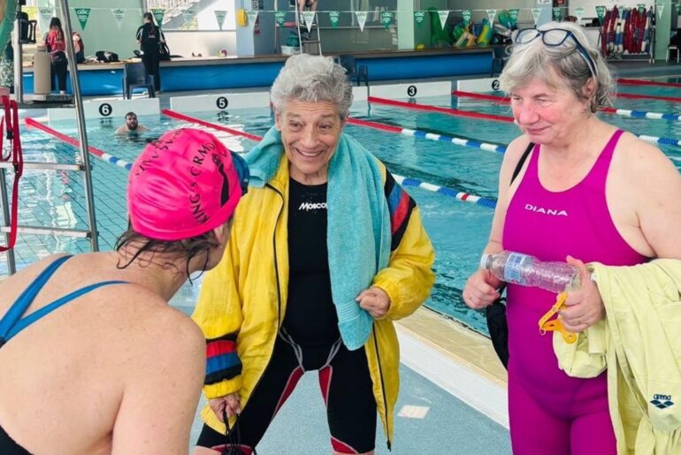 Fitness-focused 95-year-old breaks five more age group swimming world records