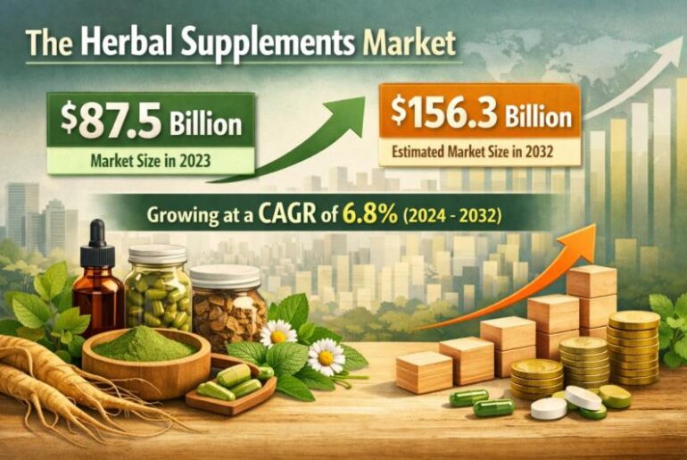 Herbal Supplements Market Size to Reach USD 156.3 Billion by 2032