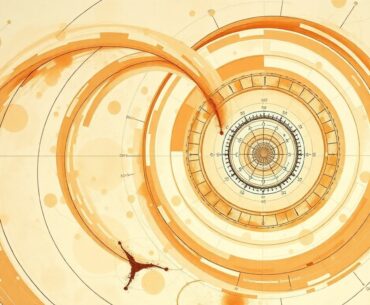 A bold, abstract painting in muted earth tones depicting a complex, interlocking molecular structure, conveying the scientific breakthrough of stabilizing a reactive carbene in water.