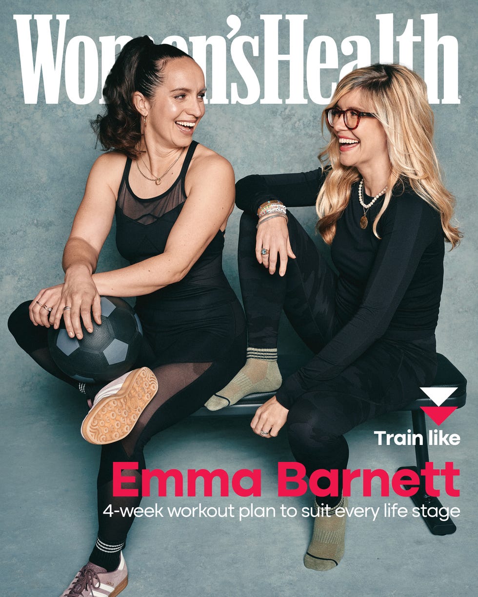 magazine cover featuring a fitness theme and workout plans