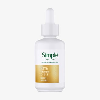 Simple 10% vitamins C + E + F Glow+ serum