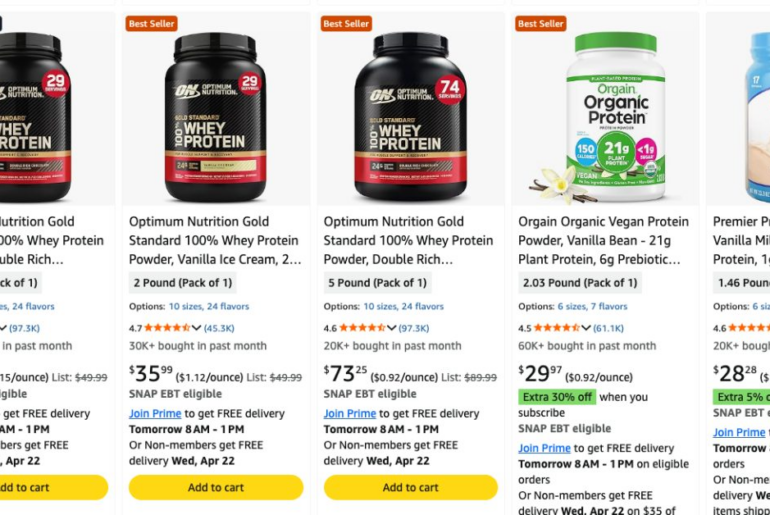 Optimum Nutrition, Pure Protein, more