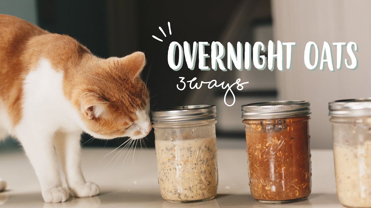 OVERNIGHT OATS-3 WAYS//Vegan, Easy. & Healthy - YouTube