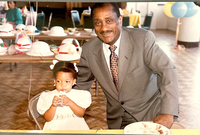 Alexa Rice and grandfather John H. Johnson