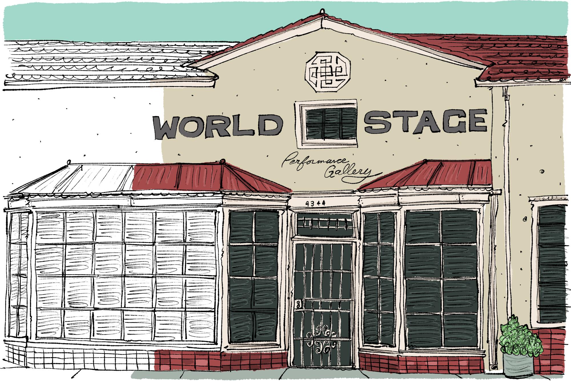 Illustration of World Stage Performance Gallery, 4321 Degnan Blvd.