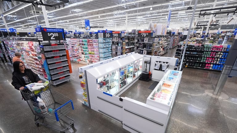 Walmart's beauty counter stands Wednesday, April 29, 2026, in Grapevine,...