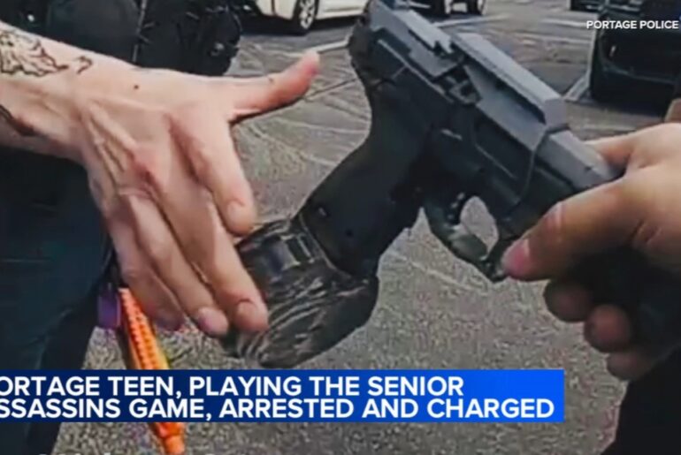 Portage, Indiana 'senior assassins' game: Adrian Williams facing felony charge for intimidation near Planet Fitness, police say