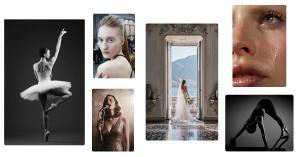 blinc lifestyle collage representing Where Beauty Performs through ballet, bridal, performance, fitness, and emotional real life moments