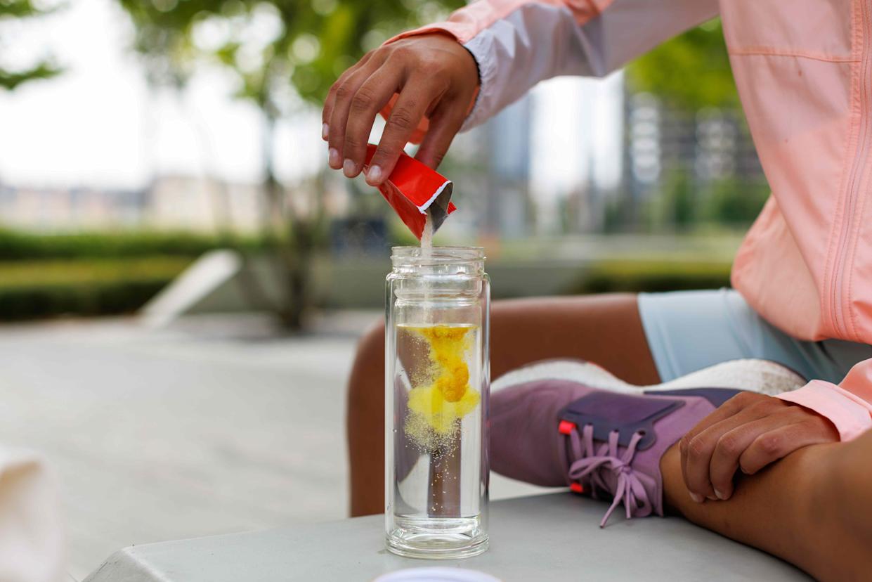 Electrolyte and energy drinks often contain added vitamin B6—levels that can add up quickly when combined with other supplements.Credit: vgajic / Getty Images