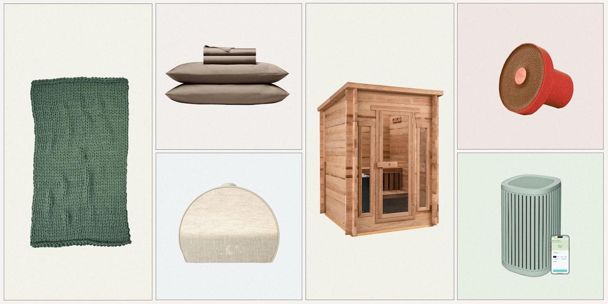 Collection of home wellness items.