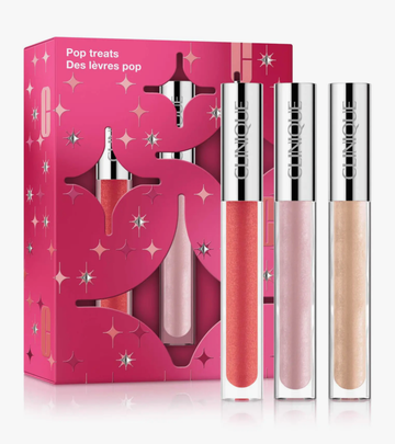 Clinique's lip gloss trio with skin care benefits because lips need more TLC than we realize (40% off)