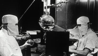 Scientists working at the National Cancer Institute in the 1930s.