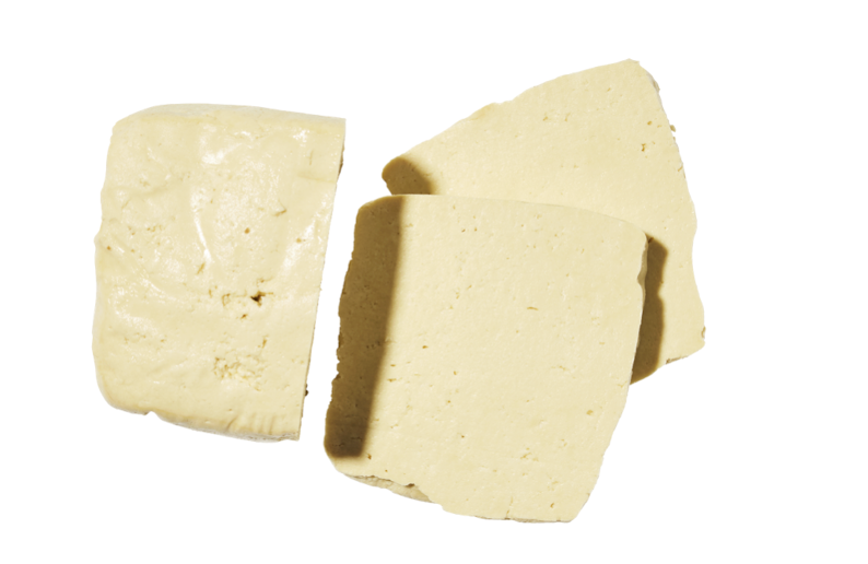 blocks of a palecolored solid substance possibly food