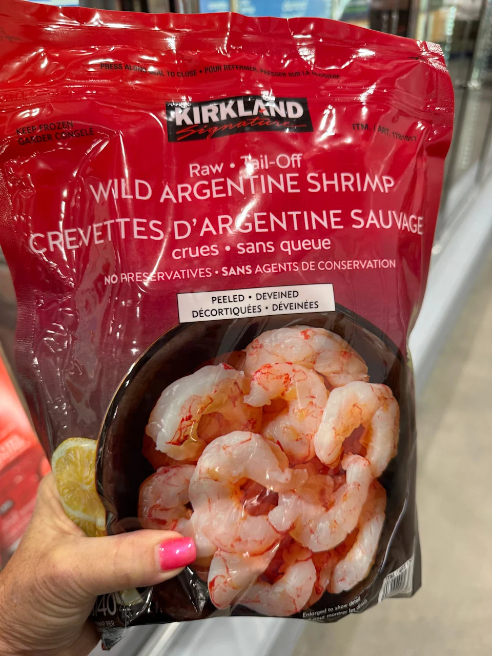 Kirkland Signature wild Argentine shrimp