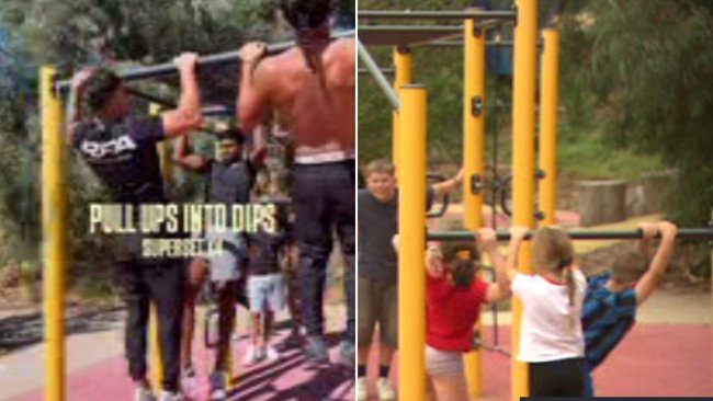 The free community mens fitness group caused a stir at a Adelaide playground