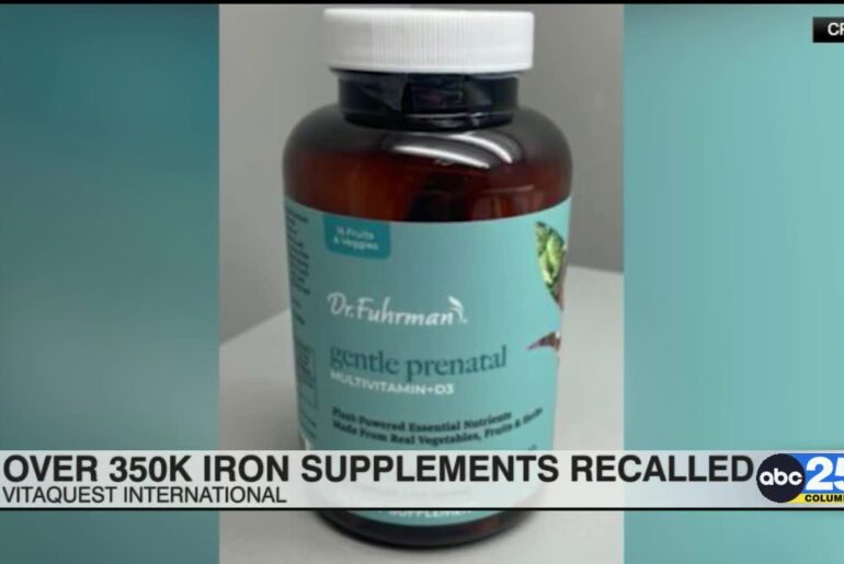Over 350K iron supplements recalled