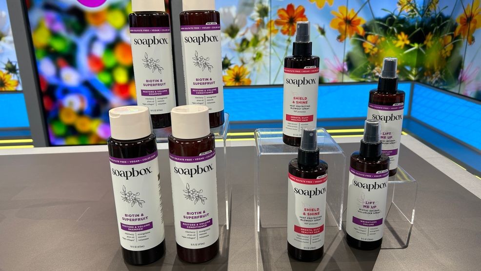 Soapbox, a mission-driven personal care brand, offers clean, vegan hair care products that nourish and strengthen hair. The company also gives back, donating a bar of soap for every product purchased.