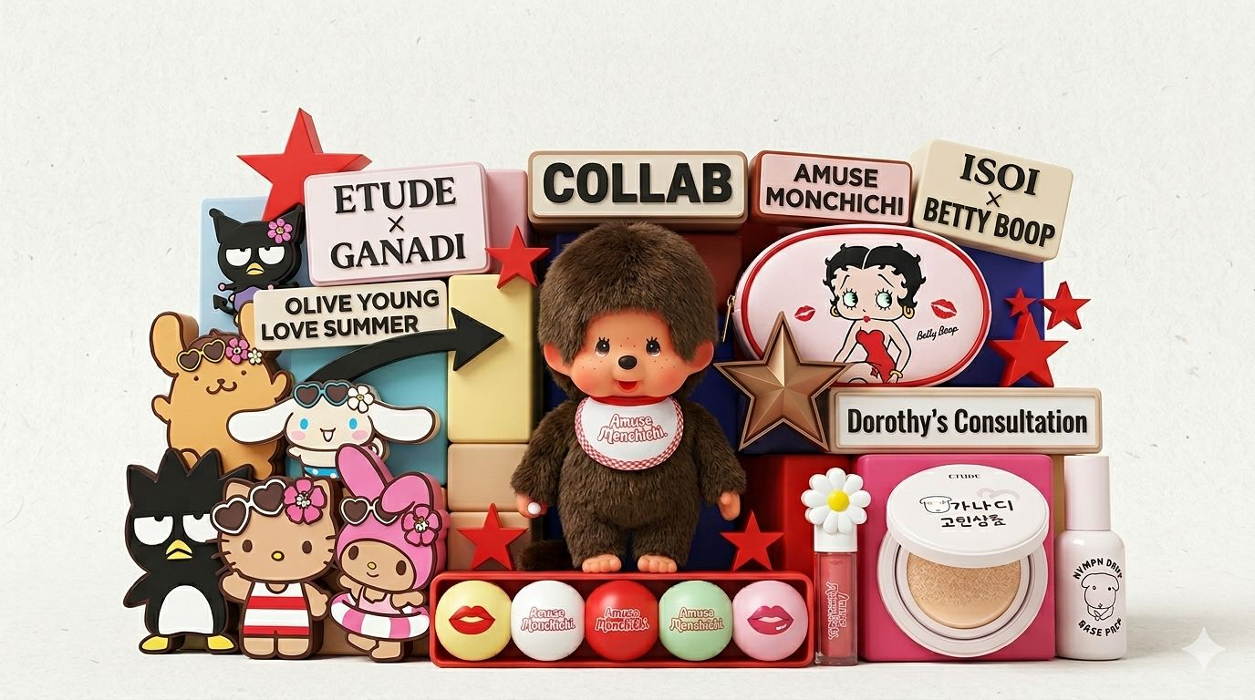 An assortment of recent cosmetics products released in collaboration with popular characters [GEMINI]