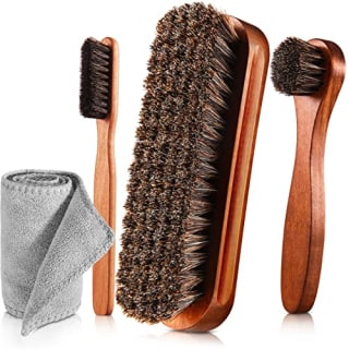 ZJoey Horsehair Shine Shoes Brush Kit