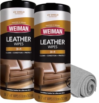 Weiman Leather Cleaner & Conditioner Wipes