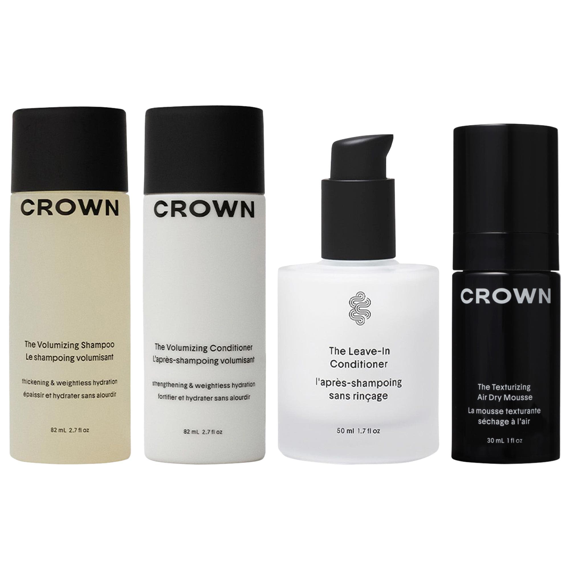 The Mini Air Dry Mousse Ritual Hair Set for Volume and Texture