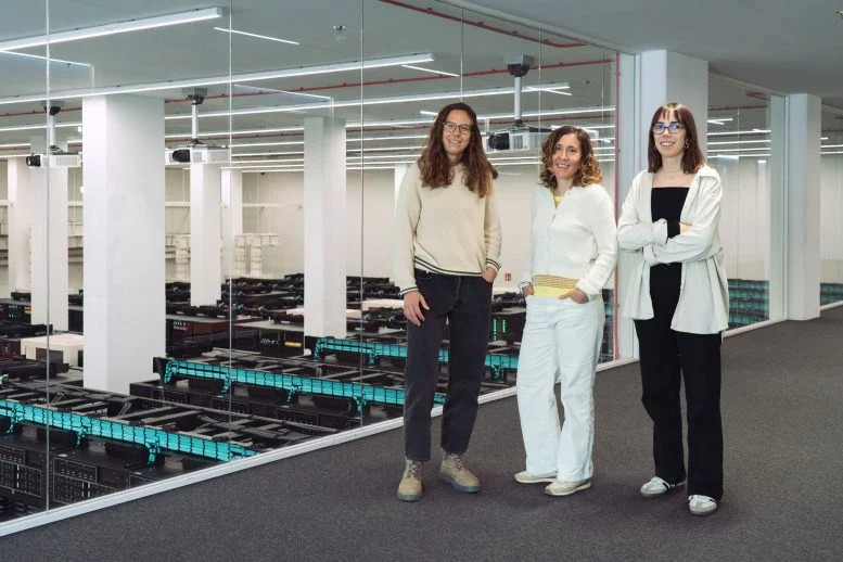 BSC Researchers in Front of MareNostrum 5 Supercomputer
