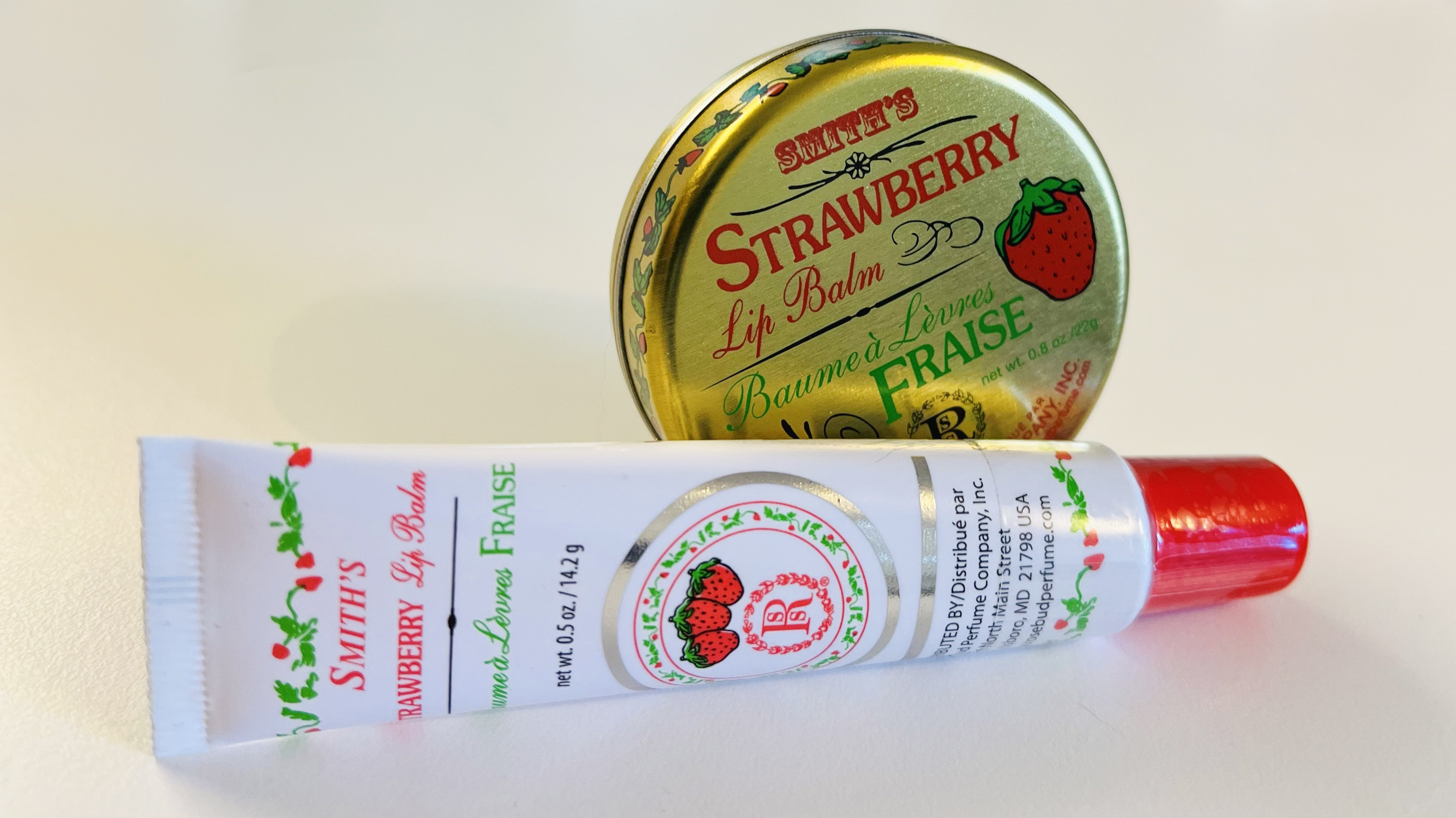 Lip balm products produced by Rosebud Perfume Co. (Brian Krista/Staff)